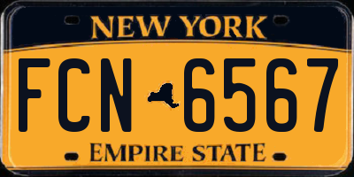 NY license plate FCN6567