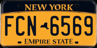 NY license plate FCN6569