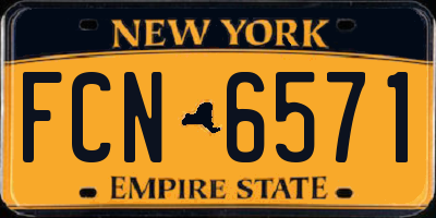 NY license plate FCN6571