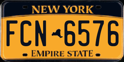 NY license plate FCN6576