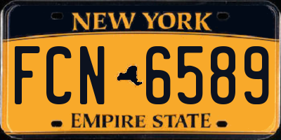 NY license plate FCN6589