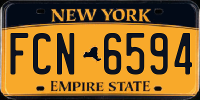 NY license plate FCN6594