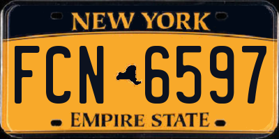 NY license plate FCN6597