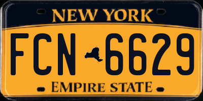 NY license plate FCN6629