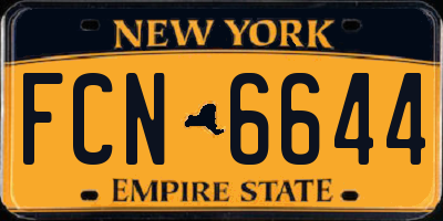 NY license plate FCN6644