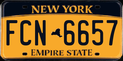 NY license plate FCN6657