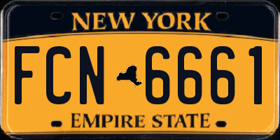 NY license plate FCN6661
