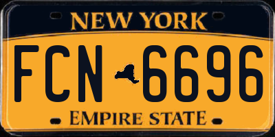 NY license plate FCN6696