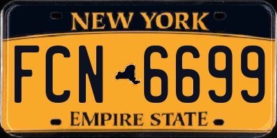 NY license plate FCN6699