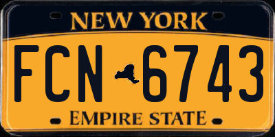 NY license plate FCN6743
