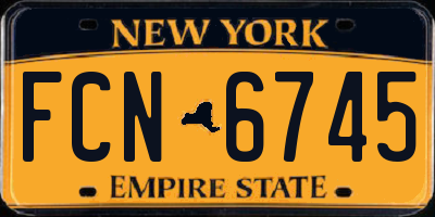 NY license plate FCN6745