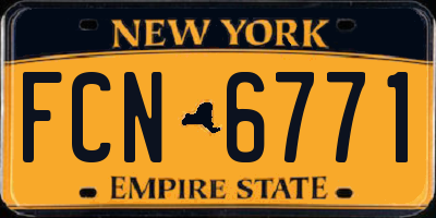NY license plate FCN6771