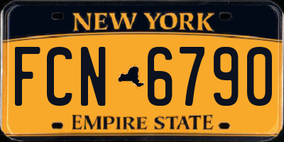 NY license plate FCN6790