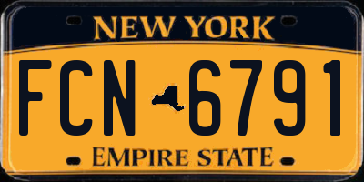 NY license plate FCN6791
