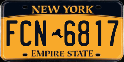 NY license plate FCN6817