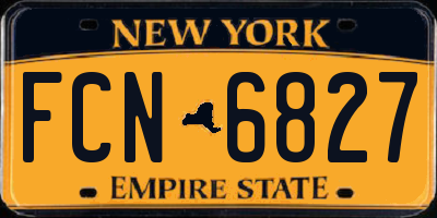 NY license plate FCN6827