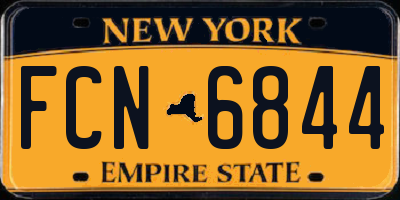 NY license plate FCN6844