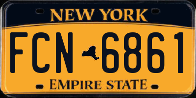 NY license plate FCN6861