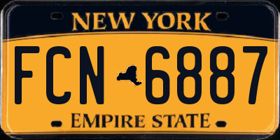 NY license plate FCN6887