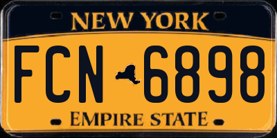 NY license plate FCN6898