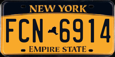 NY license plate FCN6914