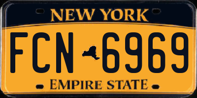 NY license plate FCN6969