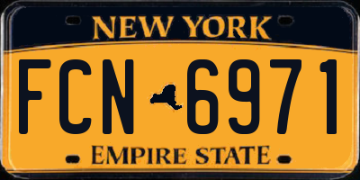 NY license plate FCN6971