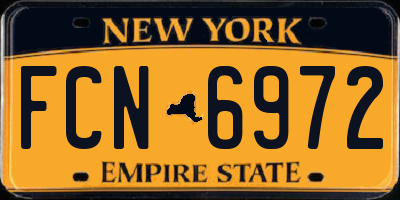 NY license plate FCN6972