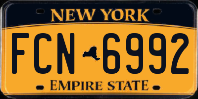 NY license plate FCN6992