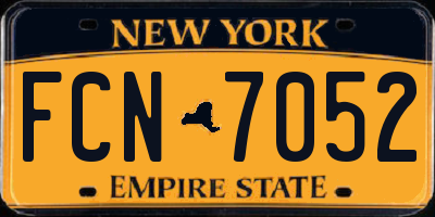 NY license plate FCN7052