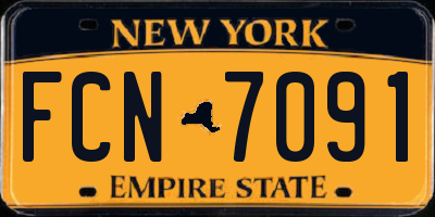 NY license plate FCN7091