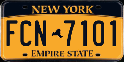 NY license plate FCN7101