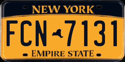 NY license plate FCN7131