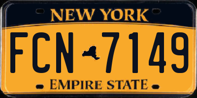 NY license plate FCN7149