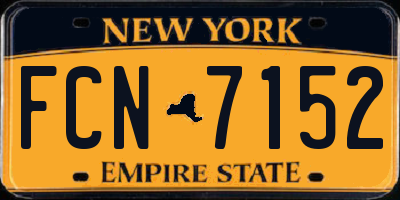 NY license plate FCN7152