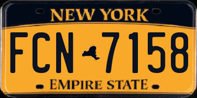 NY license plate FCN7158