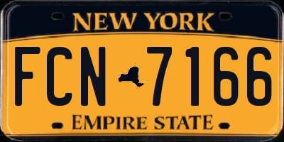 NY license plate FCN7166