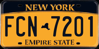 NY license plate FCN7201