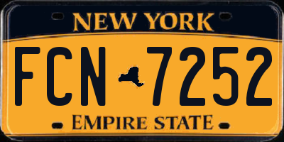 NY license plate FCN7252