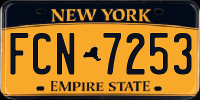 NY license plate FCN7253