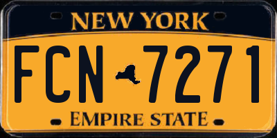 NY license plate FCN7271