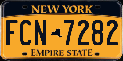 NY license plate FCN7282
