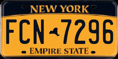 NY license plate FCN7296