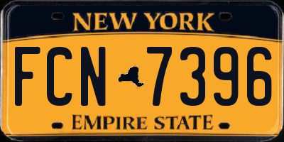 NY license plate FCN7396