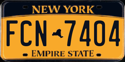 NY license plate FCN7404