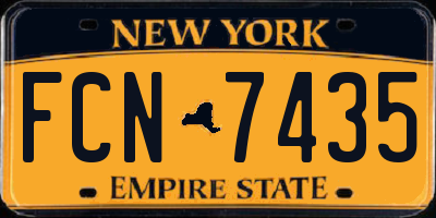NY license plate FCN7435