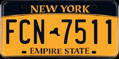 NY license plate FCN7511