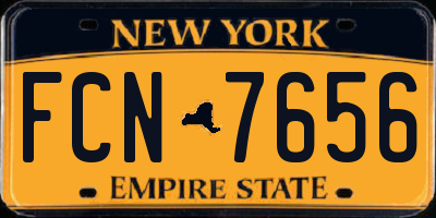NY license plate FCN7656