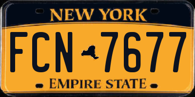 NY license plate FCN7677