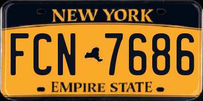 NY license plate FCN7686